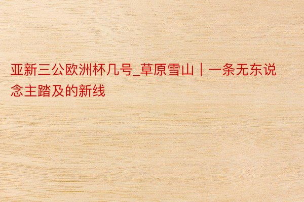 亚新三公欧洲杯几号_草原雪山|一条无东说念主踏及的新线